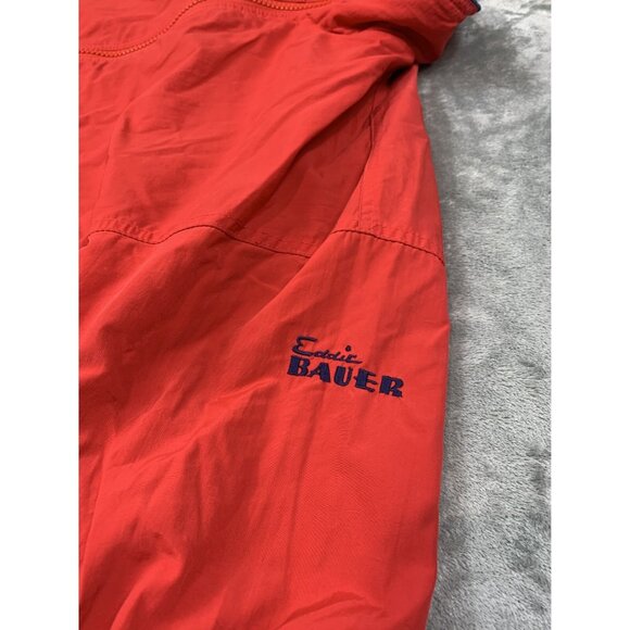 Vintage Eddie Bauer Jacket Womens Large Red Nylon Fleece Lined USA Made 90s Y2K - Picture 11 of 14